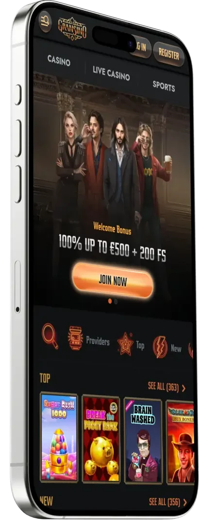 Mobiel Spelen bij Gransino Casino